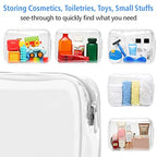 Clear Makeup Bag for Travel (Elegant White / Large Set)