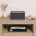 8 Slot Leather Watch Box with Valet Drawer (8 Slot - Carbon)