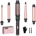 5 in 1 Curling Wand Set (Rose Gold)