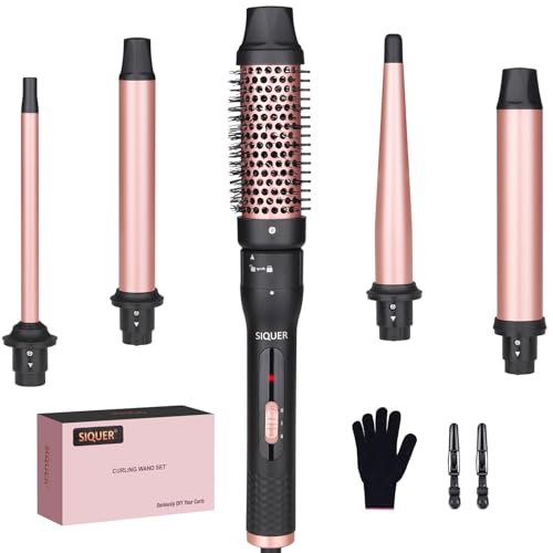 5 in 1 Curling Wand Set (Rose Gold)