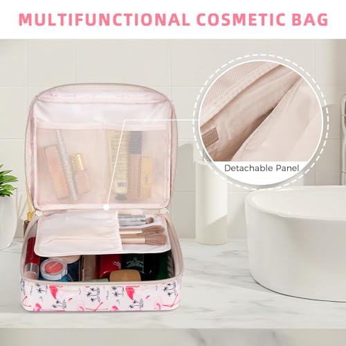 8 Set Packing Cubes Luggage Packing Organizers for Travel Accessories (Pink Flamingo / 8 Set)