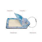 Blue Gold Marble 2 Pack Luggage Tag for Suitcase (Blue Gold Marble)