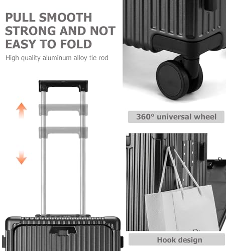 PC Hardside Carry On Luggage (A4-Grey (zipperless closure) / 22.5")