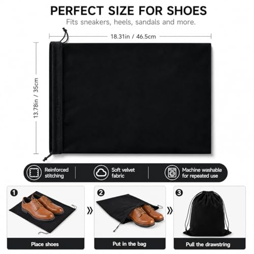 4 Pack Shoe Bags for Travel