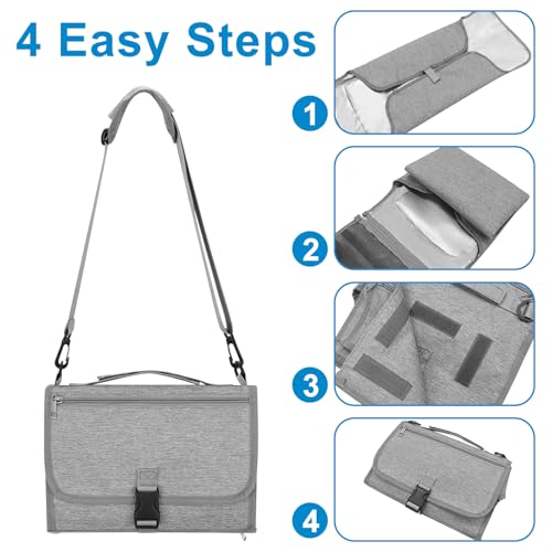 Portable Diaper Changing Pad (Grey-Style B)