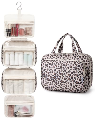 Travel Toiletry Bag for Women (Y-Leopard / Large)