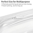 Clear Makeup Bag Travel (Y- Bright White / Medium Set)