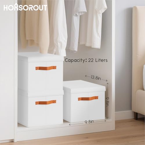 Storage Bins with Lids (White / L(4-Pack))