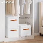 Storage Bins with Lids (White / L(8-Pack))