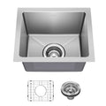 Fairlane 15 inch Undermount Single Bowl 18 (15 Inch / Single Bowl — Undermount)