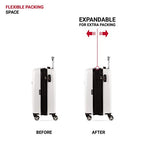 7272 Energie Expandable Hardside Luggage with Spinner Wheels and TSA Lock (Carry-On 19-Inch / White)