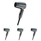 Conair Travel Hair Dryer with Dual Voltage,1875W Compact Blow Dryer with Folding Handle,Gray,(Pack of 4)