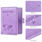 Passport Holder for Travel Essentials (Light Purple / Magnetic Clasp)
