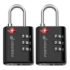 TSA Approved Locks for Luggage. Suitcase Locks with Open Alert Indicator (3 Digit Black 2 Pack)