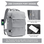 Vacuum Backpack Travel with Pump (A1-grey / 25 liters)