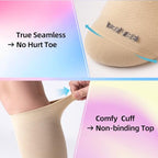 Seamless Moderate Compression Socks for Women & Men 15 (XX-Large / 4 Pairs - Black)