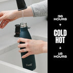 Vacuum Insulated Stainless Steel Water Bottle (Azurite / 17 Ounces)