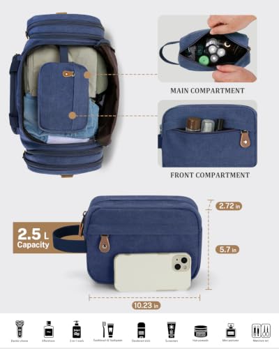 Canvas Duffle Bag (Blue / X-Large-60L (With Toiletry Bag))