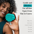 2 Pack Large Scalp Massager Scrubber Shampoo Brush for Hair Growth (Turquoise & Purple)