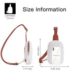 Crossbody Bags for Women Leather Cross Body Sling Bag for Woman Travel Beige Brown (1-beige/Brown)
