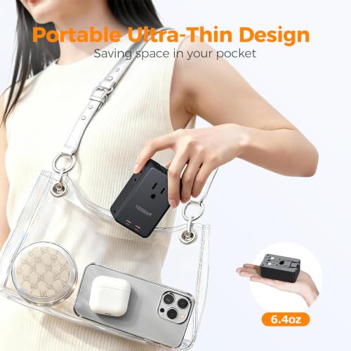 Universal Travel Adapter 70W (Black Silver-70W)