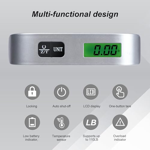 2 Pcs silver Travel Digital Luggage Scale (Silver+silver)