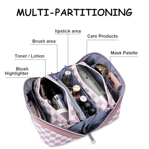 Travel Makeup Bag Organizer Cosmetic Bag (07-B-Purple)
