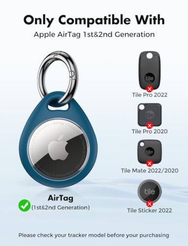 AirTag Holder for Apple (Black & Blue)