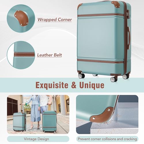 Luggage Set 2 Piece (Vintage Luggage / Blue Green(12+20+28))
