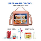 NOL 8L Insulated Lunch Bag for Women (Dark Pink / Medium (8 Liters))