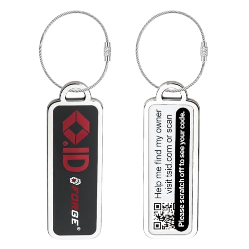 Lost and Found Luggage Tags (Black 2 Pk Small)