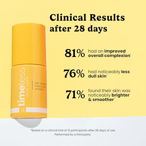 Timeless 20% Vitamin C + E Ferulic Acid Serum (1 Fl Oz (Pack of 2))