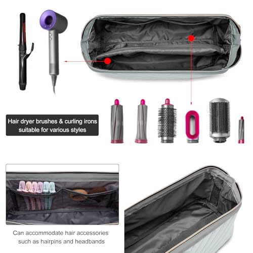 Hair Tools Travel Bag for Shark Flexstyle Dyson (Grey)