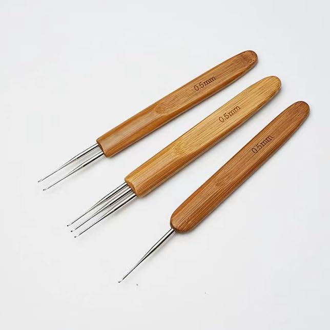Knitting Tools Wig Dreadlocks Styling Tools Appliances Brown (0.5mm,Brown Two Heads)