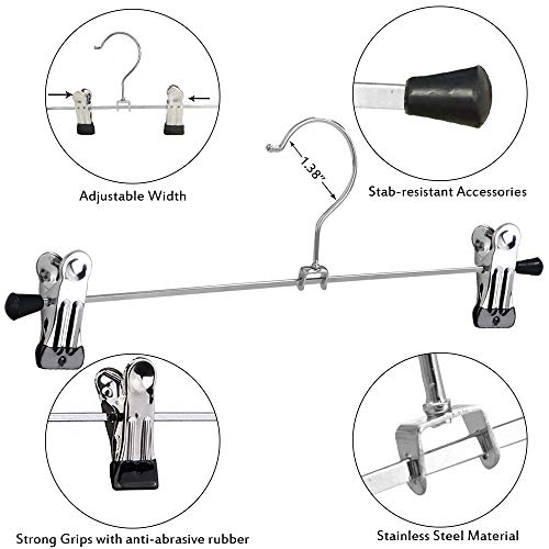 Pants Hangers with Clips (20 Pack)