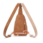Crossbody Bags for Women Leather Sling Bag for Woman Travel Camel Brown (3-camel Brown)