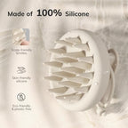 Silicone Scalp Massager Shampoo Brush (Oatmeal)