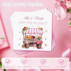 50Pcs She's Fresh off The Market Bridal Shower Napkins (Pink)