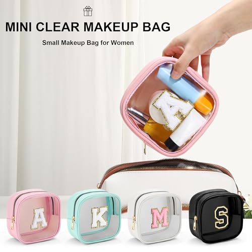 Mini Initial Makeup Bag (Mini-Pink / J)