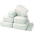 Packing Cubes for Travel (Mint Green Stripe / 7 Set)