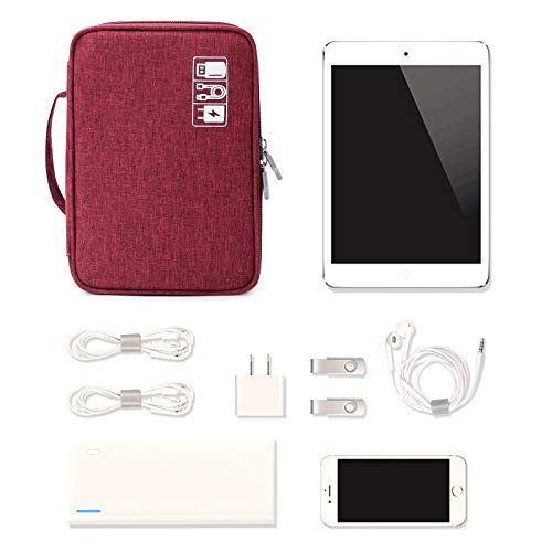 Travel Cable Organizer Bag (Red / S)