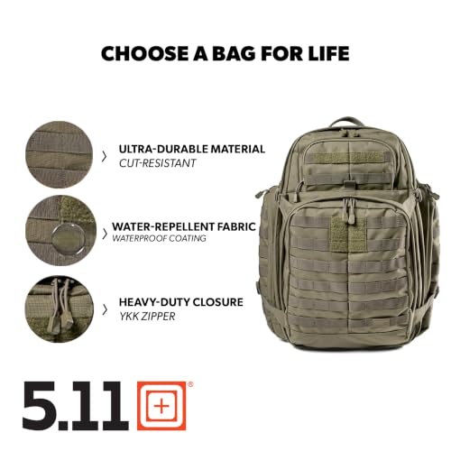 Tactical Rush 72 2.0 Tactical Backpack 55L Molle Laptop (One Size / Ranger Green)