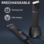 Electric Body Hair Trimmer (Purple ＆black)