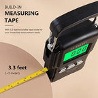 Luggage Scale Fish Weighing Digital Handheld Suitcase Weigher (Black with Tape)