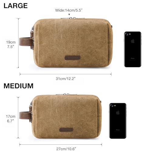 Toiletry Bag for Men (Khaki / Large)