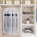 Dress Bags for Gowns Long Garment Bags for Long Dresses 72 in (72"-4pcs-Clear)