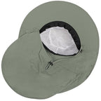 Sun Hat for Men Women with Neck Flap& Removable Face Cover Wide Brim (1pack-green/Arm Sleeves)