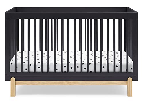 Poppy 6 Piece Baby Nursery Furniture SetIncludes (Full Nursery / Midnight Grey/Natural)