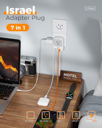 Israel Adapter Plug (White grey-Type H)