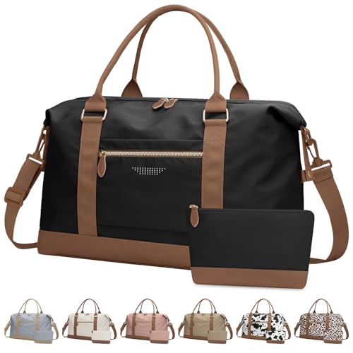Women Travel Duffle Bags (Black / Large)